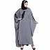 Premium Kaftan with patch work-Grey